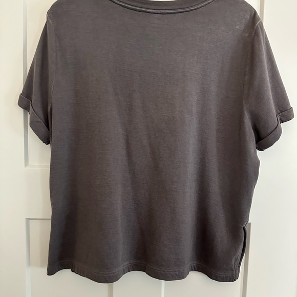 Athleta Charcoal Crew Neck Tee, Size L - Picture 4 of 4